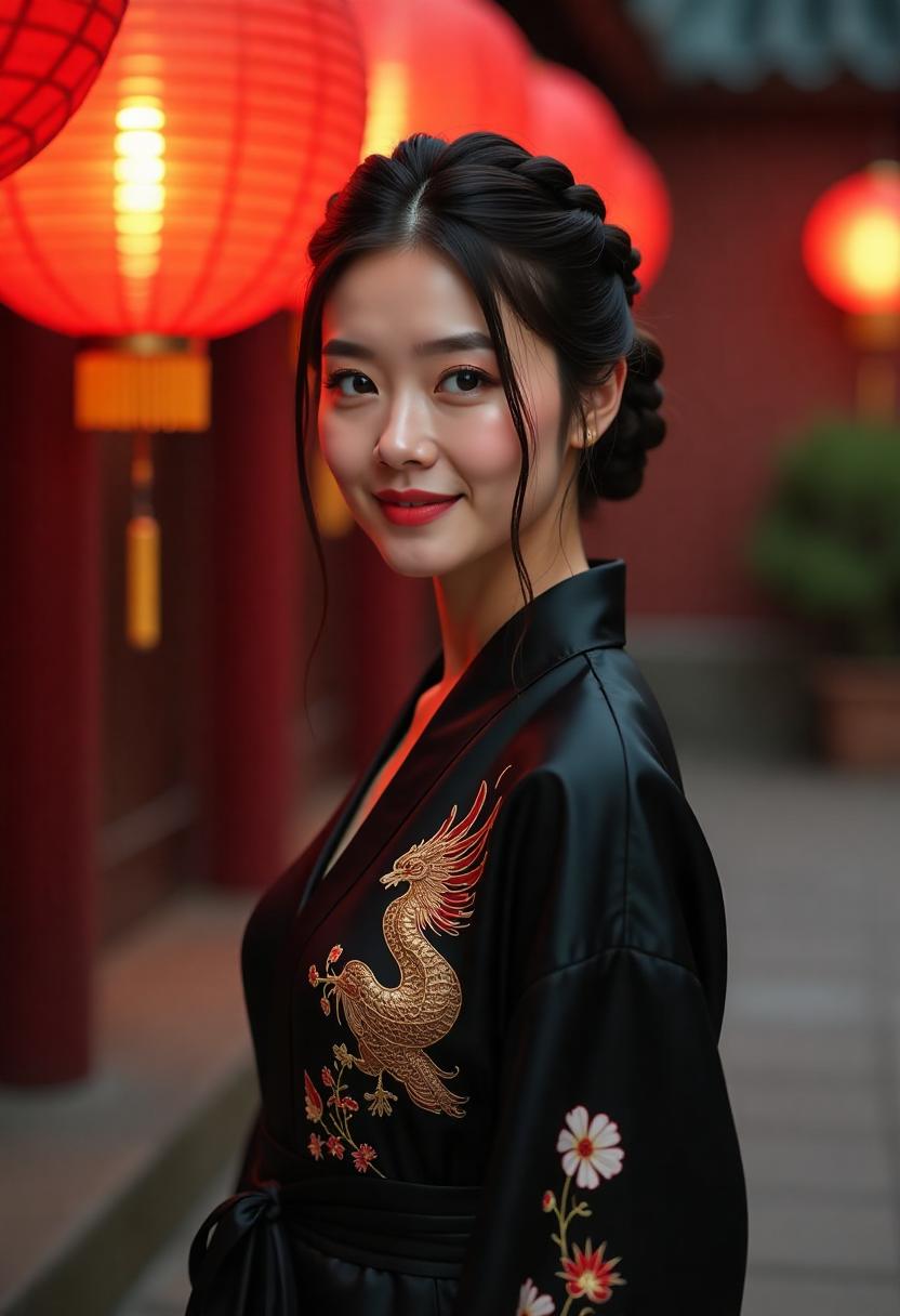 夜色中的街道与营业灯牌